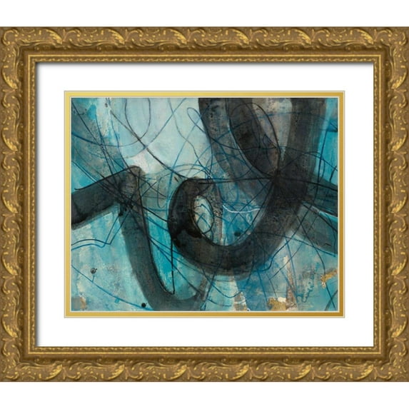 Hristova, Albena 24x20 Gold Ornate Wood Framed with Double Matting Museum Art Print Titled - Into the Deep I