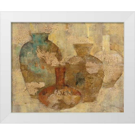 Hristova, Albena 24x20 White Modern Wood Framed Museum Art Print Titled - Still Life Quartet