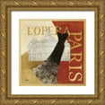 thumbnail image 1 of Hristova, Albena 26x26 Gold Ornate Wood Framed with Double Matting Museum Art Print Titled - Paris Dress - L Opera, 1 of 4