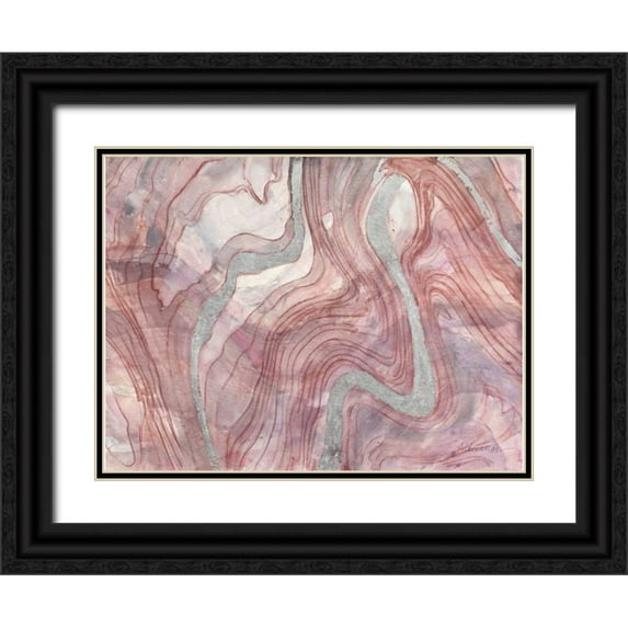 Hristova, Albena 32x25 Black Ornate Wood Framed with Double Matting Museum Art Print Titled - Shimmering Water