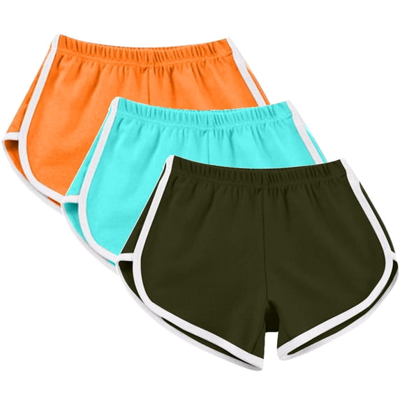Hrsba 3Pc Shorts for Women Soft Stretchy Fabric Suitable for Yoga Home Use and Casual Daily Activities