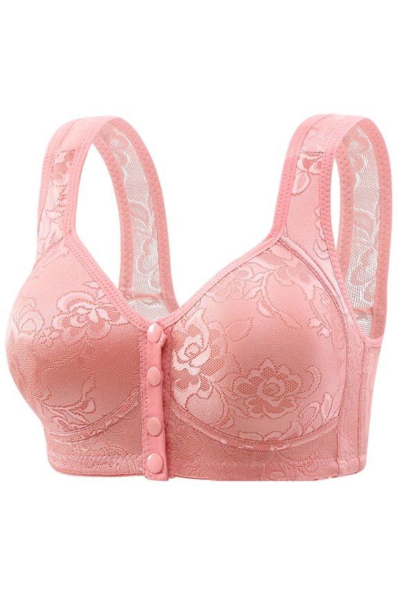 Back Smoothing Bras for Women,Plus Size Front Fasten Wireless Back Contour Lifting Daily Bra