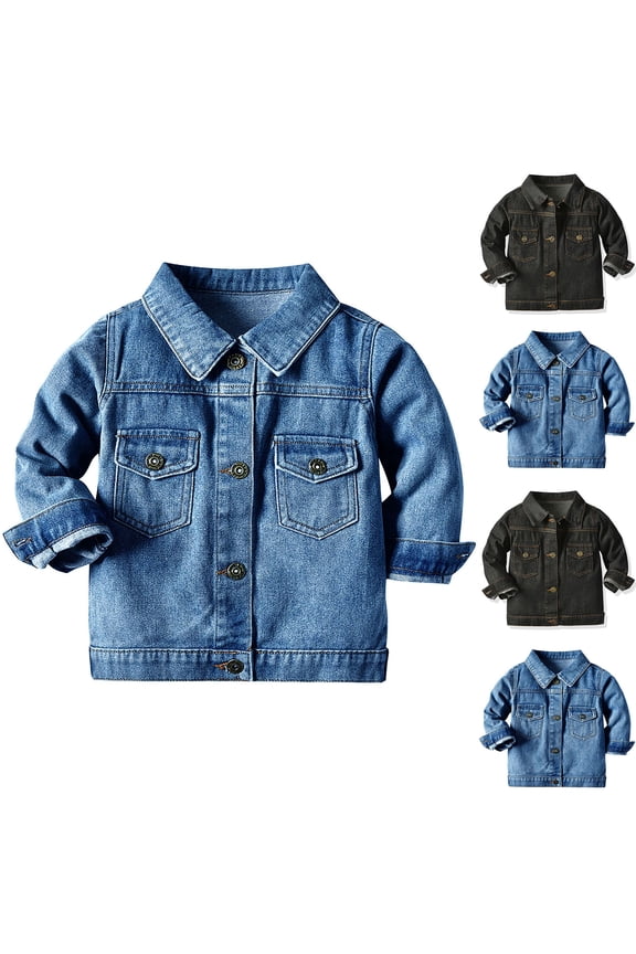 Boys Girls Winter Outerwear Coats,Casual Jacket for Kids,Boys And Girls Loose Type Jacket Can Wear Jacket Children's Denim Clothing Casual Cardigan,Light Blue,120