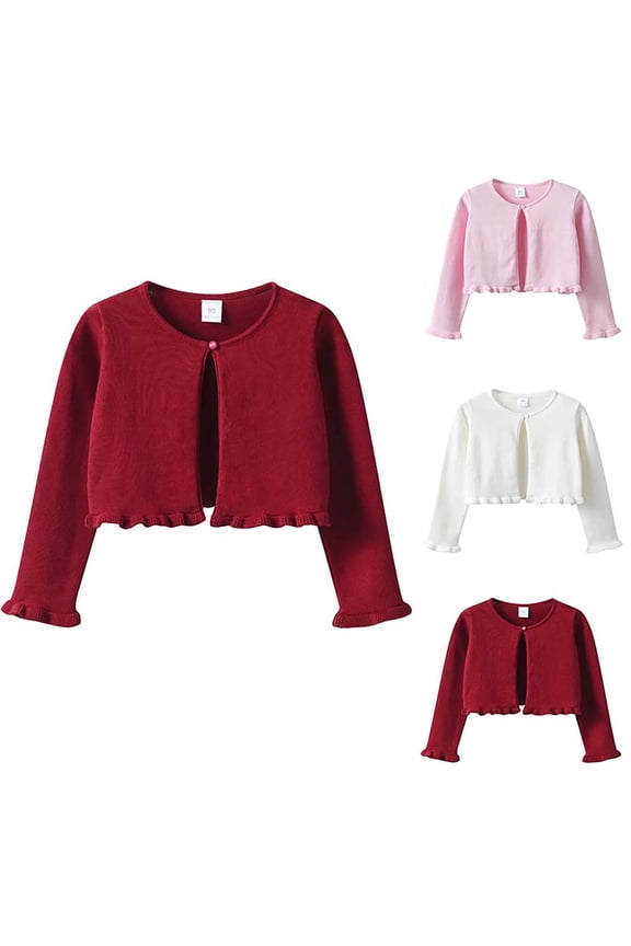 Boys Girls Winter Outerwear Coats, Kids Outerwear Jackets Coats Girls' Outerwear Jackets Long Sleeve Non Hooded Casual Jacket Loose Buttoned Eyelet Round Neck Jacket