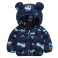 thumbnail image 1 of Hrsba Boys Girls Winter Outerwear Coats, Kids Winter Coat Car Print Long Sleeve Hooded Jacket Warm Outerwear For Toddlers Size 9 Months-7 Years, 1 of 2