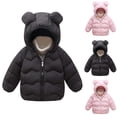 thumbnail image 1 of Hrsba Boys Girls Winter Outerwear Coats, Kids Winter Coat Solid Color Long Sleeve Hooded Jacket Warm Outerwear For Toddlers Size 9 Months-7 Years, 1 of 5