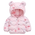 thumbnail image 1 of Hrsba Boys Girls Winter Outerwear Coats, Kids Winter Coat Strawberry Print Long Sleeve Hooded Jacket Warm Outerwear For Toddlers Size 9 Months-7 Years, 1 of 3