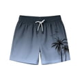 thumbnail image 1 of Hrsba Boys Swim Trunks Print With Pockets Drawstring Elastic Waist Summer Casual Outdoor Beach Shorts For Boys, 1 of 6