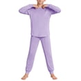 thumbnail image 1 of Hrsba Boys and Girls Cotton Outfit set Kids Print Long Sleeve Crew Neck Top and Long Pants Homewear Set, 1 of 8