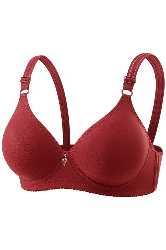 Everyday Bras for Women Traditional Thin Molded Cup Air Holes Comfortable Wireless Bra
