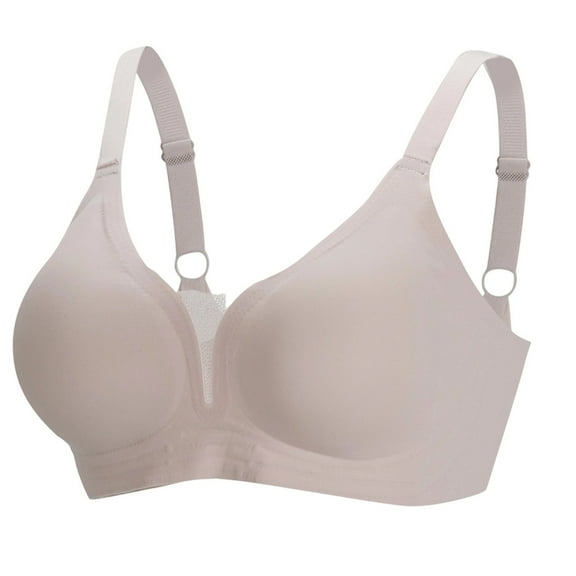 Hrsba Seamless Bras for Women Wireless Thin Deep V Lifting Support Breathable Sports Bra for Small Busts