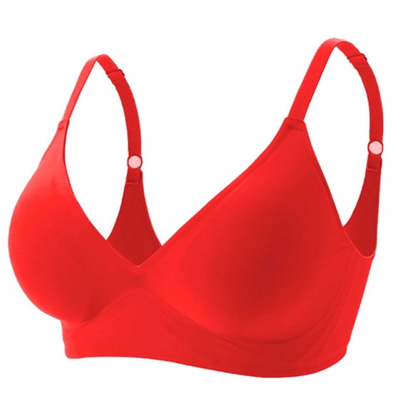 Hrsba Seamless Bras for Women Wireless Thin Lightly Padded Lifting Support Breathable Everyday Bra