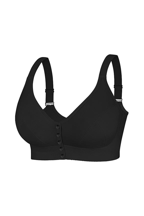 Womens Wireless Bra EU Size C F Plus Size Print Front Closure Adjustable Straps Everyday Comfortable Bra