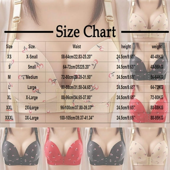 Hrsba Womens Wireless Bra Front Closure Thin Side Control Breathable Wicking Racerback Bra