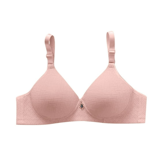 Hrsba Womens Wireless Bra Solid Color Back Closure Thin Straps Lifting Support Side Control Everyday Bra