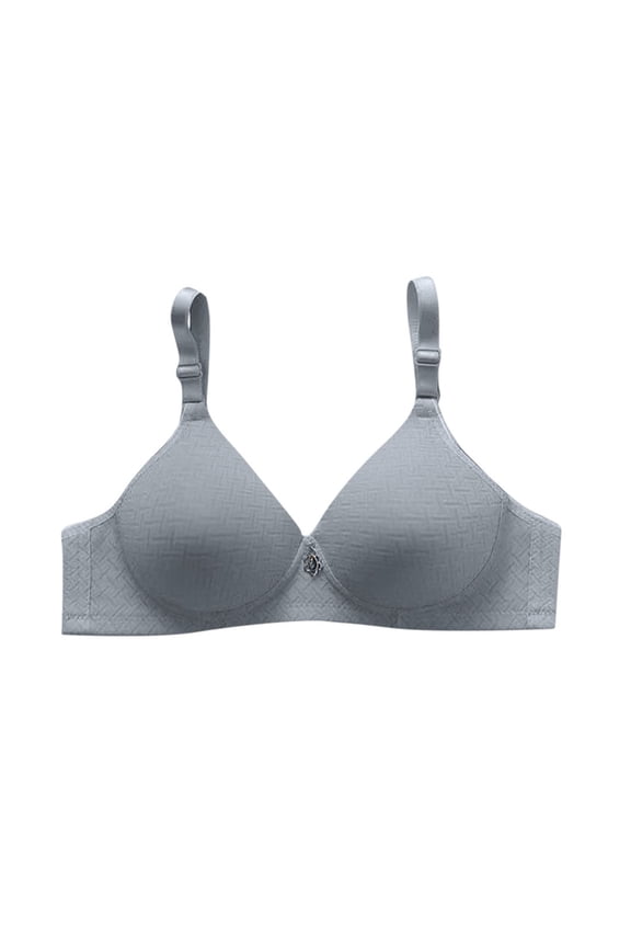 Womens Wireless Bra Solid Color Back Closure Thin Straps Lifting Support Side Control Everyday Bra