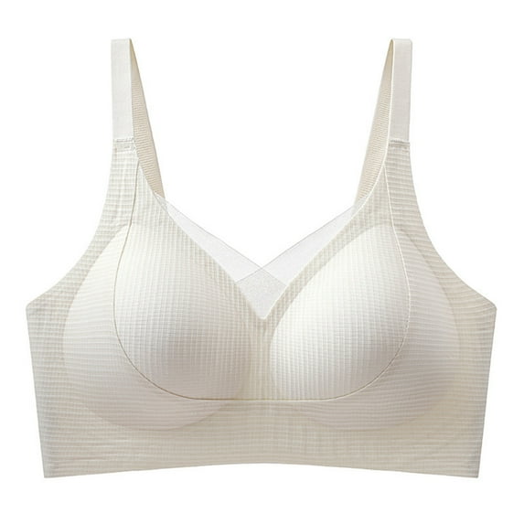 Hrsba Womens Wireless Bra Thin Supportive Seamless Lifting Support Comfortable Breathable Everyday Bra
