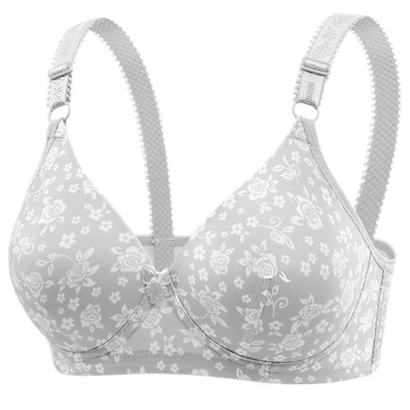 Hrsba Bras For Women No Underwire, Comfortable Bras For Women Seamless Bras For Women Womens Bra Print Lightly Lined Adjustable Straps Breathable Medium Support No Underwire