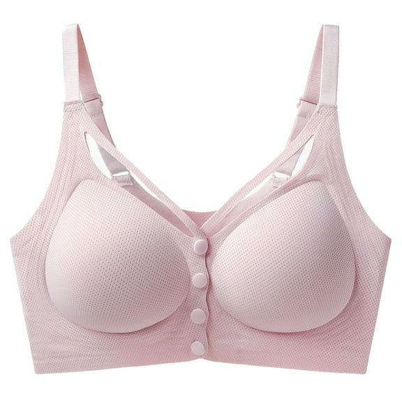 Hrsba Seamless Bras for Women Comfortable Bras for Women,Womens Bra Solid Color Lifting Side Support Racerback Breathable Medium Support