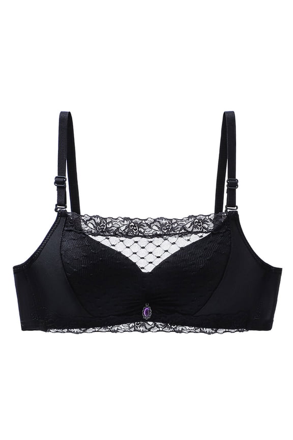 Seamless Bras for Women Wireless Bras for Women Wirefree Bras Solid Color Lace Backless Racerback Pull On Lightly Lined Medium Support No Underwire