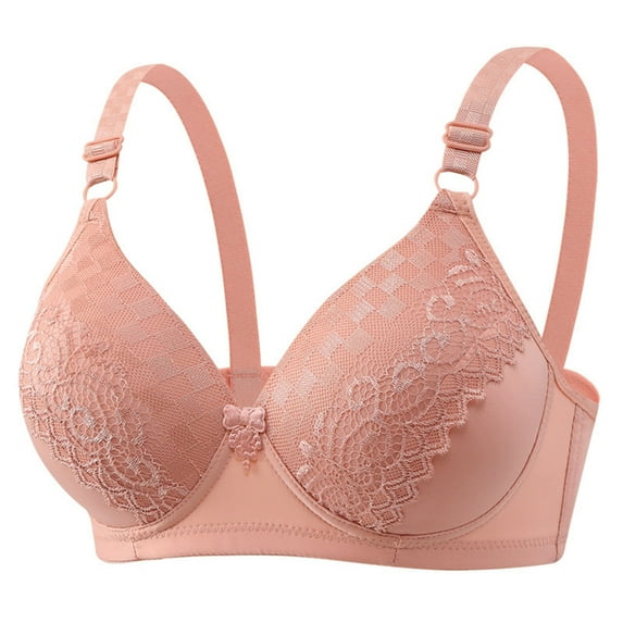 Hrsba Seamless Bras for Women Wireless Bras for Women Wirefree Bras Solid Color Lace Lightly Lined Adjustable Straps Breathable Medium Support No Underwire