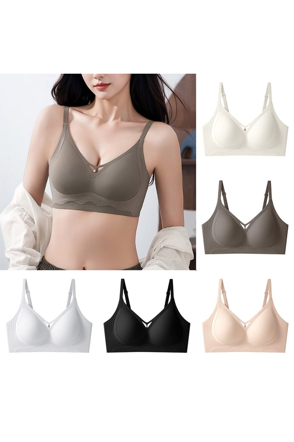Wireless Bras For Women,Solid Color Open Back Lifting Back Support Everyday Bra