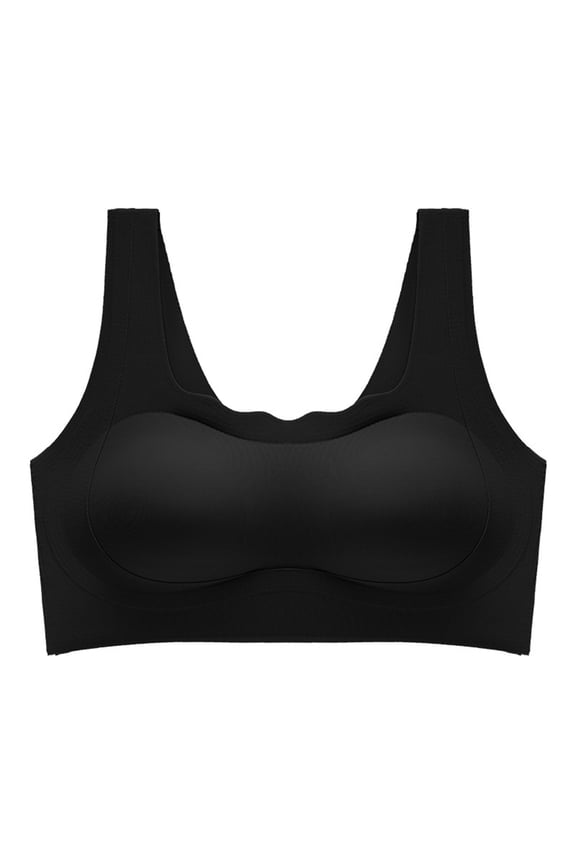 Wireless Bras for Women Wirefree Bras Seamless Bras for Women Solid Color Backless Racerback Pull On Lightly Lined Medium Support No Underwire