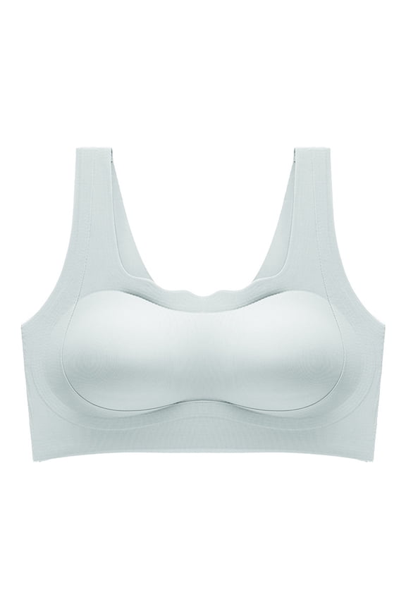 Wireless Bras for Women Wirefree Bras Seamless Bras for Women Solid Color Backless Racerback Pull On Lightly Lined Medium Support No Underwire