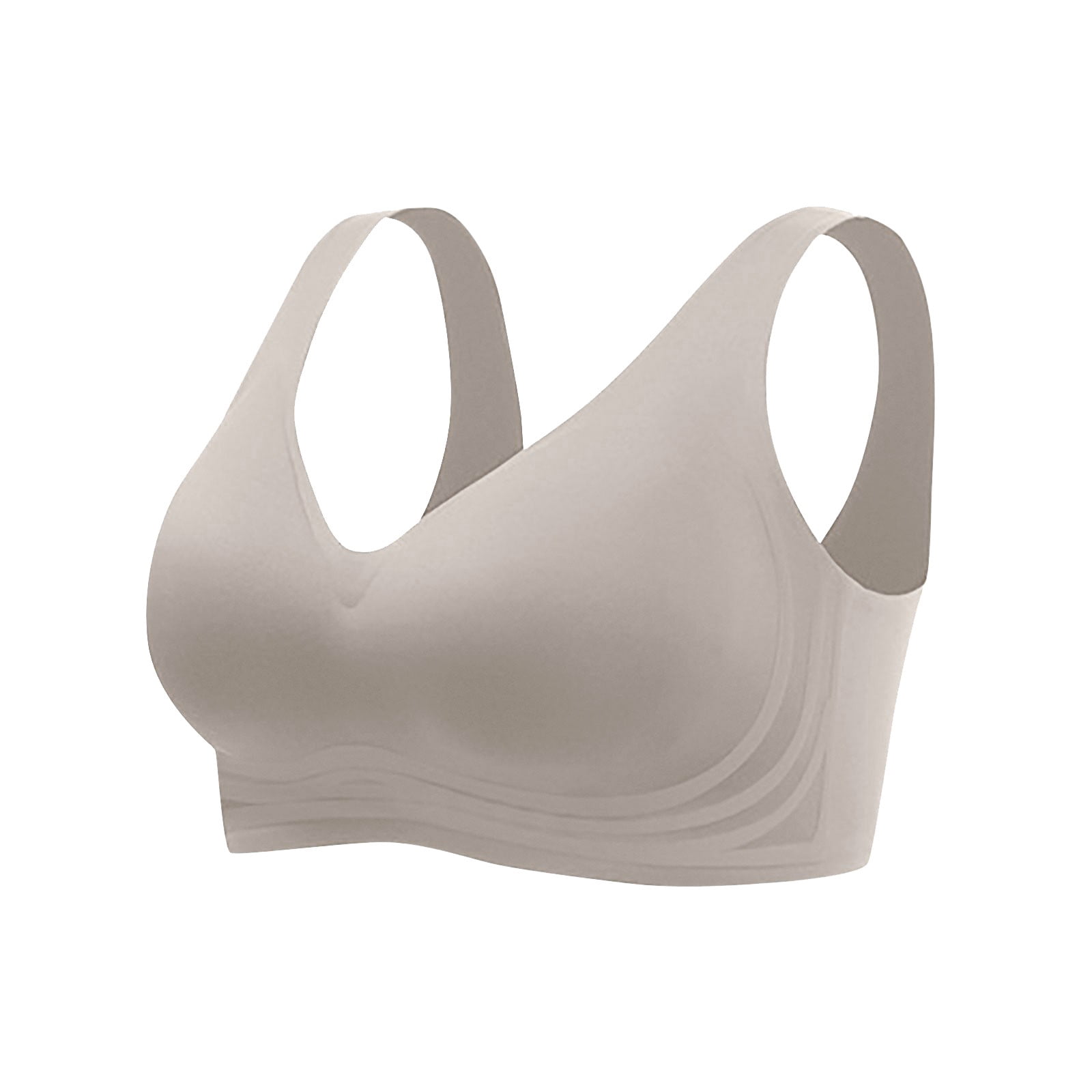 Hrsba Bras for Large Breasted Women,Wireless Comfortable Push Up Bra ...