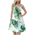 thumbnail image 1 of Hrsba Casual Dresses for Women,Sleeveless Crew Neck Print Ruffled Tiered Dress for Summer Vacation and Leisure, 1 of 5