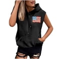 thumbnail image 1 of Hrsba Casual Tops for Women Short Sleeve Print Hooded Top with Pocket and Drawstring Soft Fabric for Summer Daily Wear, 1 of 5