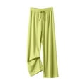 thumbnail image 1 of Hrsba Casual Womens Pants,Womens Wide Leg Pants Solid Color Loose Tie Belt Elastic Waist for Athletic Casual Wear Full Length Pants,Size L, 1 of 4