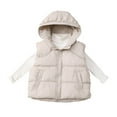 thumbnail image 1 of Hrsba Children's Casual Sleeveless Coat for Winter Kids Solid Color Hooded Sleeveless Warm Outerwear for 5 to 15 Years Old Boys and Girls, 1 of 5