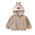 thumbnail image 1 of Hrsba Children's Winter Thickened Hooded Warm Coat Kids Unisex Jacket Boys Girls Coat Long Sleeve Hooded Solid Color Fleece Jacket, 1 of 5