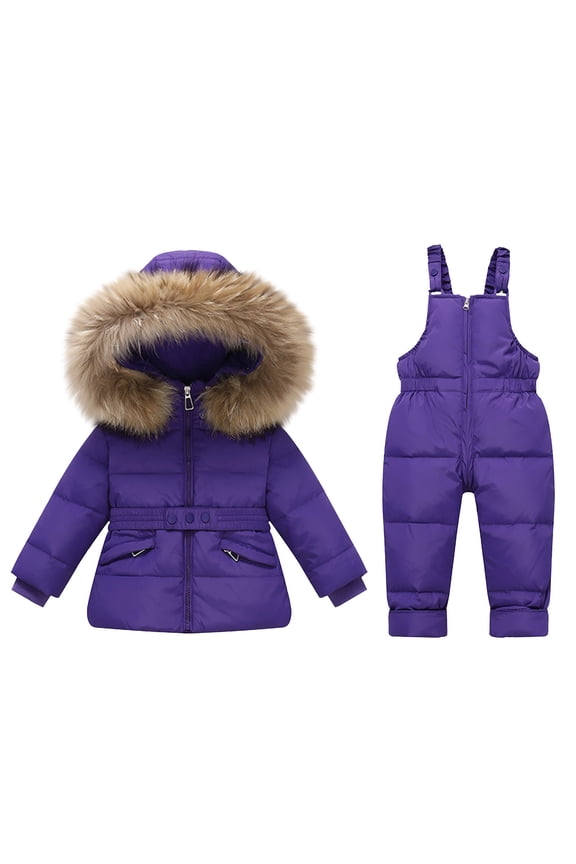 Toddler Jackets for Girls Fall and Winter Kids Hooded Fleece Lined Thickened Print Outdoor Ski Outerwear for Boys and Girls