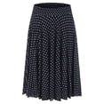 thumbnail image 1 of Hrsba Dot Print Midi Skirts for Women, Polka Dot Elastic Waist Swing Midi Half Skirt for Daily Casual Matching, 1 of 2