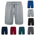 thumbnail image 1 of Hrsba Mens Plain Shorts Daily Wear Relaxed Shape Drawstring Waist Everyday Use Fast Drying Lightweight Plus Size, 1 of 4
