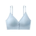 thumbnail image 1 of Hrsba Front Closure Bras for Women Solid Color No Underwire Side Support Breathable Lightweight Daily Wear Soft Support, 1 of 5