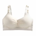 thumbnail image 1 of Hrsba Front Closure Bras for Women Solid Color Thin No Underwire Push Up Breathable Adjustable Daily Wear, 1 of 7