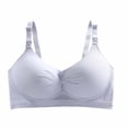 thumbnail image 1 of Hrsba Front Closure Bras for Women Solid Color Thin No Underwire Push Up Breathable Adjustable Daily Wear, 1 of 5
