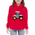 thumbnail image 1 of Hrsba Girls Boys Hooded Sweatshirt Unisex Fall Winter Top Print Sweatshirt for 2 to 7 Years, 1 of 5