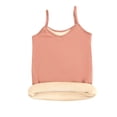 thumbnail image 1 of Hrsba Girls Cami Tops V Neck Solid Color Fleece Lined Warm Layering Top,10-18Y, 1 of 6