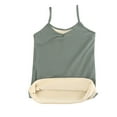 thumbnail image 1 of Hrsba Girls Cami Tops V Neck Solid Color Fleece Lined Warm Layering Top,10-18Y, 1 of 6
