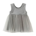 thumbnail image 1 of Hrsba Girls Sleeveless Dress Solid Color Mesh Sleeveless Dress Princess Style Soft Lightweight Breathable Fabric Girls Casual Summer Dress, 1 of 6