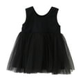 thumbnail image 1 of Hrsba Girls Sleeveless Dress Solid Color Mesh Sleeveless Dress Princess Style Soft Lightweight Breathable Fabric Girls Casual Summer Dress, 1 of 6