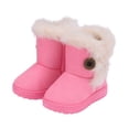 thumbnail image 1 of Hrsba Girls Snow Boots,On Solid Color Fleece Lined Warm Mid Calf Cotton Boots, 1 of 8
