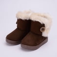 thumbnail image 1 of Hrsba Girls Snow Boots,On Solid Color Fleece Lined Warm Mid Calf Cotton Boots, 1 of 3