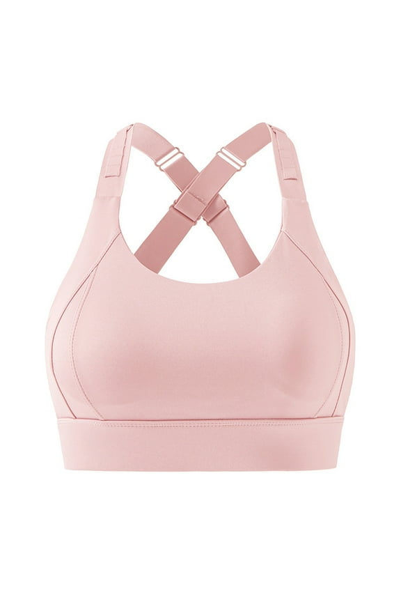 High Support Bras,Sports Bras for Women,High Shockproof Fixed Cup Adjustable Strap Bra Convertible Wearable Activewear Bra