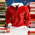 thumbnail image 1 of Hrsba Hoodie Pullover Men,Loose Long Sleeve Color Fuzzy Sleeve Hooded Pullover with Pockets Mens Fashion Hoodies, 1 of 5