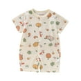 thumbnail image 1 of Hrsba Infant Romper,Novelty Print Short Sleeve Soft Fabric Bodysuit Unisex 0-2Y, 1 of 3